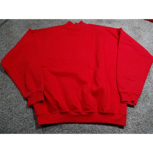 Northern Reflections Vintage Red Winter Birds Mock Neck Sweatshirt L Cottagecore - Picture 8 of 8